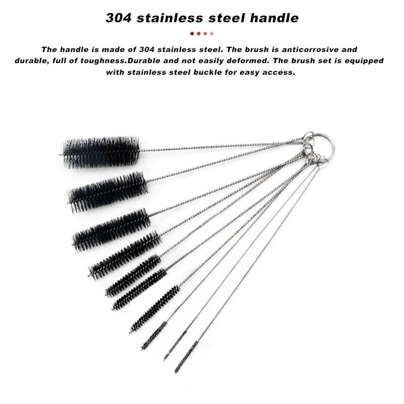 10Pcs/lot Bicycle Brushes Cleaner Multifunctional Cycling Cleaning Nylon Bristles Stainless Steel Riding Chain Cleaning Brush