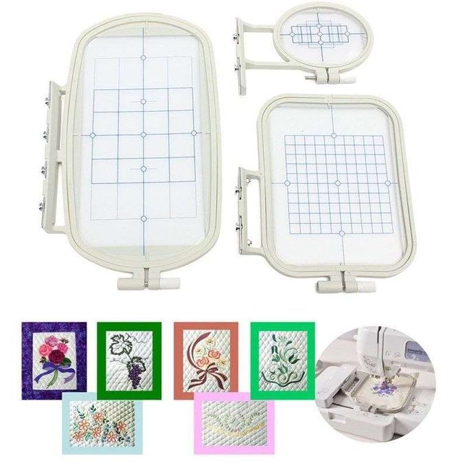 3pcs Embroidery Hoops Frame For Brother Embroidery Machine SE350 SE400