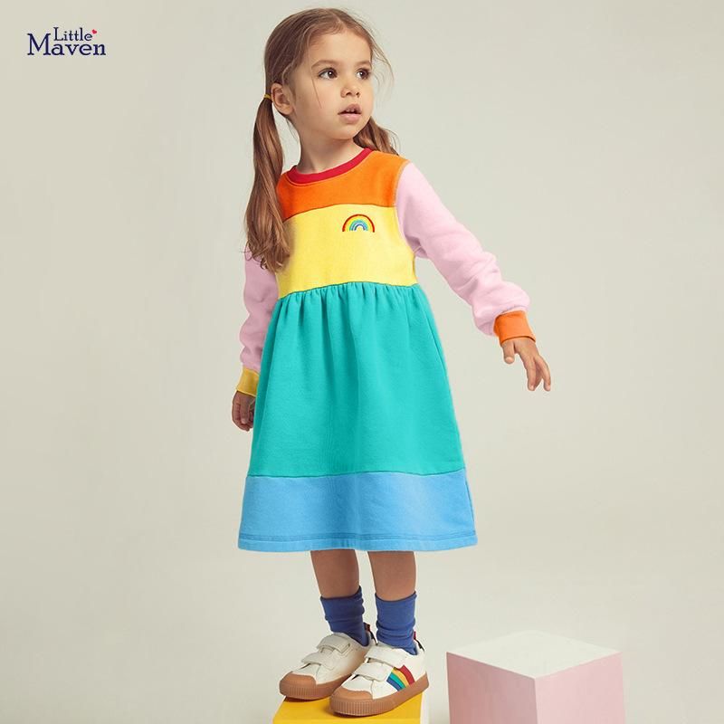 2023 Girls Sweatshirt Dress Autumn Cotton Children's Dress European And American C
