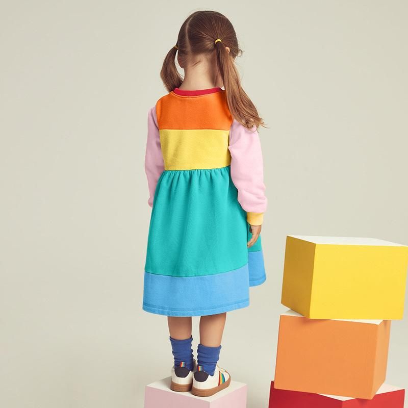 2023 Girls Sweatshirt Dress Autumn Cotton Children's Dress European And American C