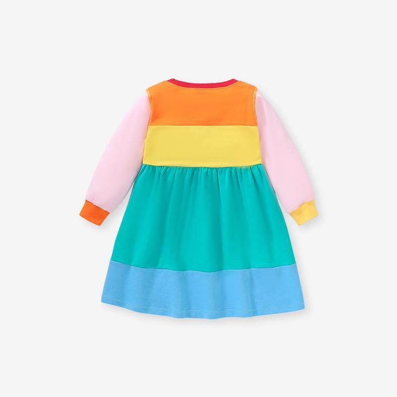 2023 Girls Sweatshirt Dress Autumn Cotton Children's Dress European And American C