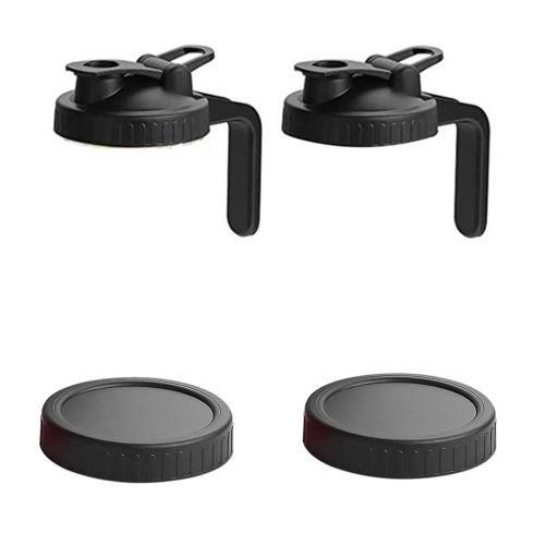 Wide Mouth Mason Jar Pour Lids,2 Pcs Flip Cap Lid