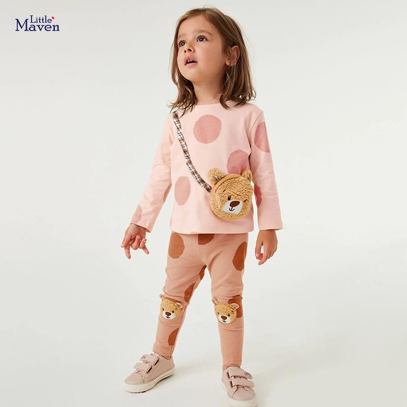2023 Baby Girls' Sweater Suit Children Cotton Home Two-Piece Autumn Long Sleeve Ch