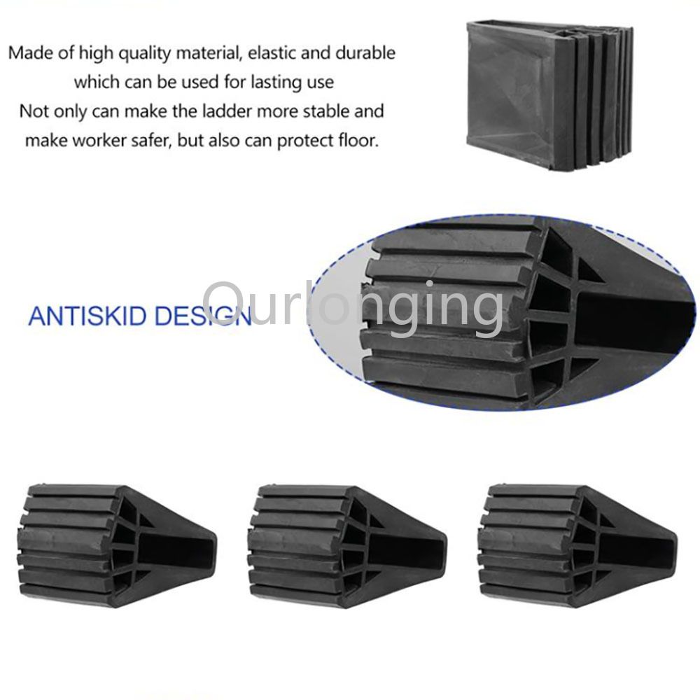 8PCS Folding Ladder Feet Covers Versatile Ladder Leg Covers Non-Slip Ladder Pads Folding Ladder Non-Slip Foot Mat-2PCS