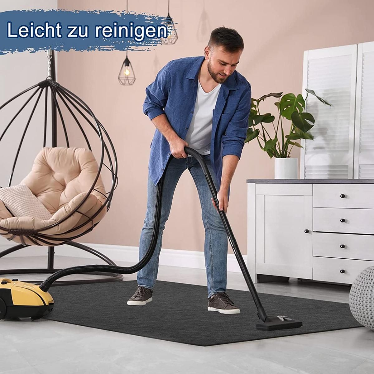 Floor Protection Mat Office Chair Underlay Carpet Jacquard Woven Underlay Desk Chair for Carpet and Hard Floors
