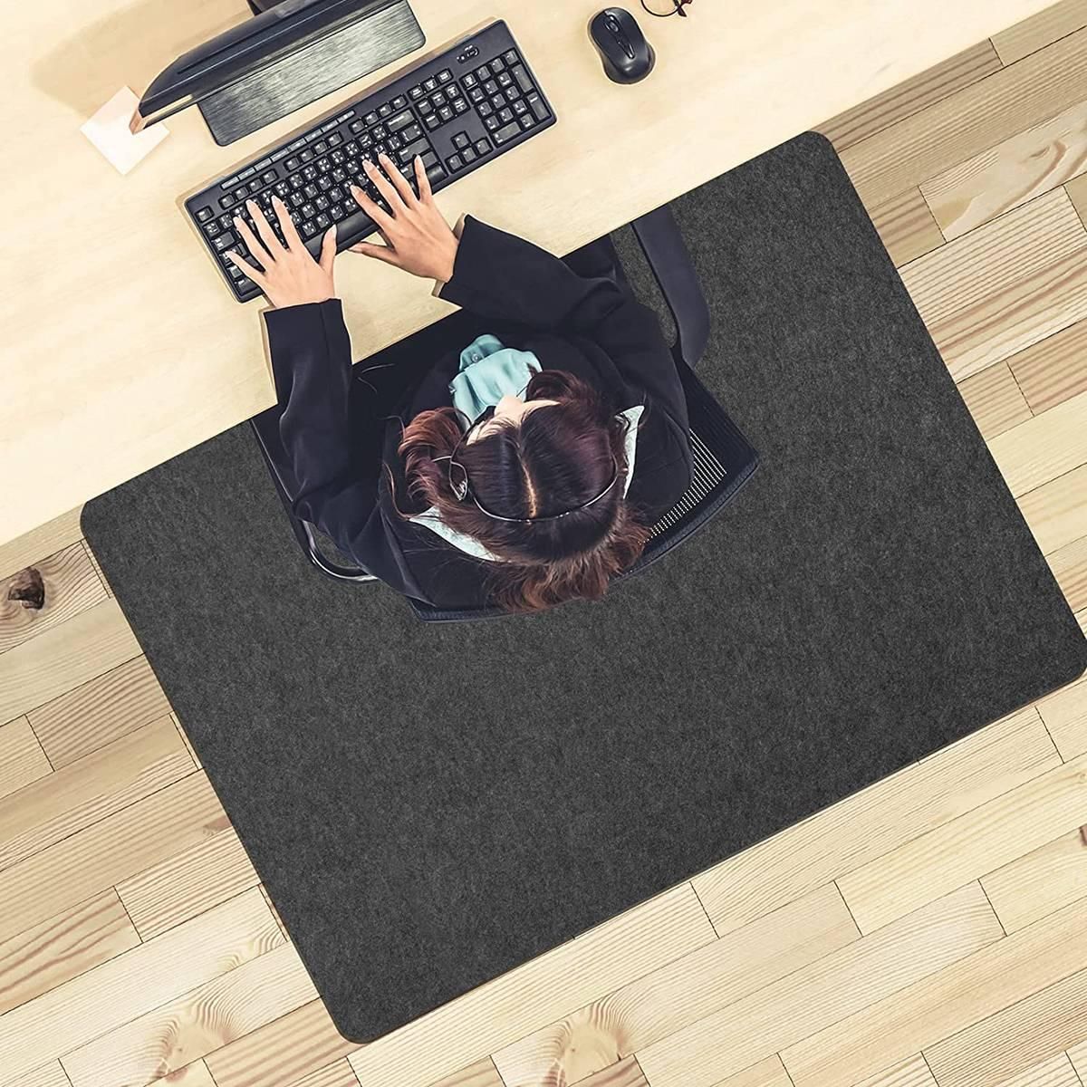 Floor Protection Mat Office Chair Underlay Carpet Jacquard Woven Underlay Desk Chair for Carpet and Hard Floors
