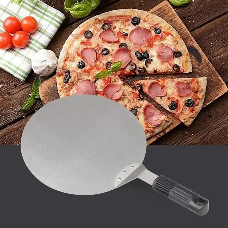 Pizza Stone Baking Pastry Tools Stainless Steel Anti-scalding Pizzas Spatula plastic Handle Cake Shovel Kitchen Accessories