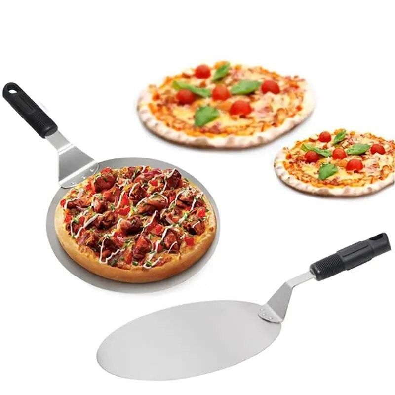 Pizza Stone Baking Pastry Tools Stainless Steel Anti-scalding Pizzas Spatula plastic Handle Cake Shovel Kitchen Accessories