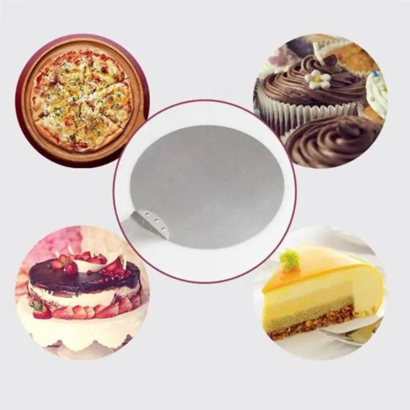 Pizza Stone Baking Pastry Tools Stainless Steel Anti-scalding Pizzas Spatula plastic Handle Cake Shovel Kitchen Accessories