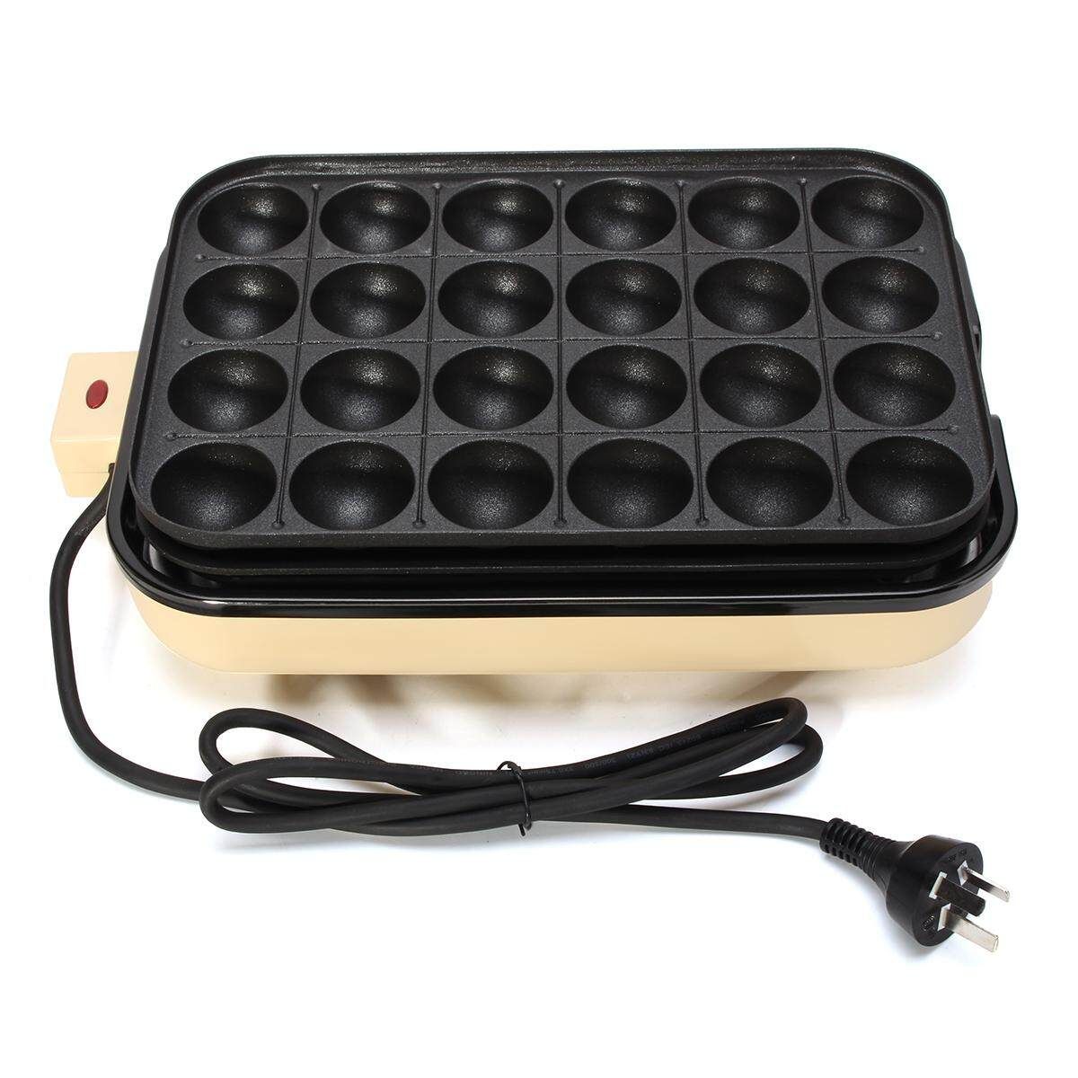 24 Holes Takoyaki Grill Pan Plate Cooking Baking Mold Octopus Ball Maker Kitchen