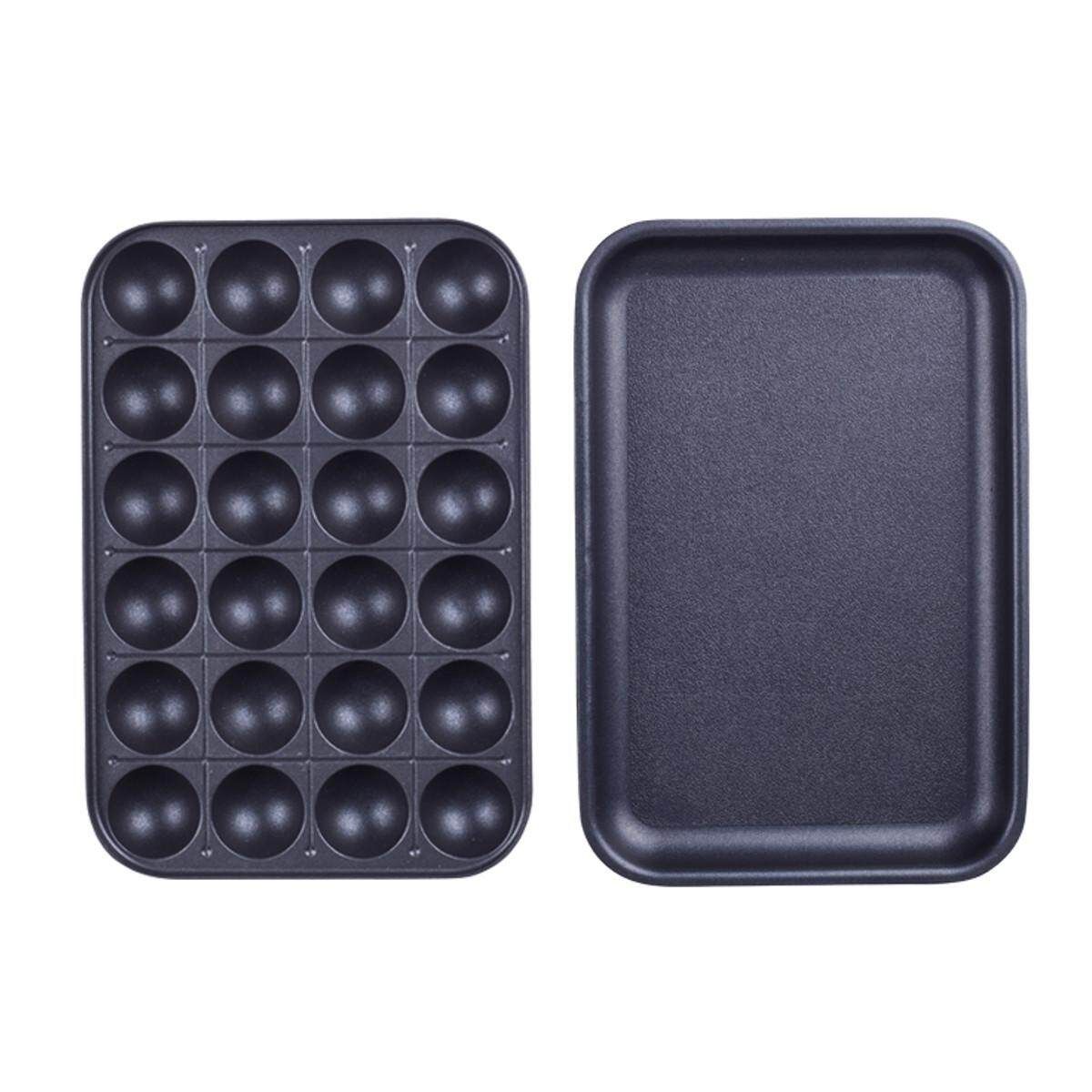 24 Holes Takoyaki Grill Pan Plate Cooking Baking Mold Octopus Ball Maker Kitchen
