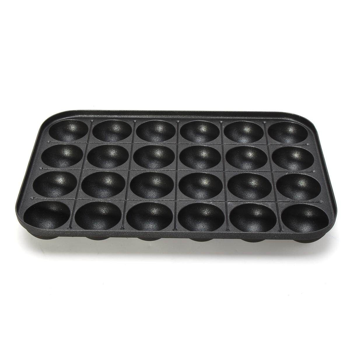 24 Holes Takoyaki Grill Pan Plate Cooking Baking Mold Octopus Ball Maker Kitchen