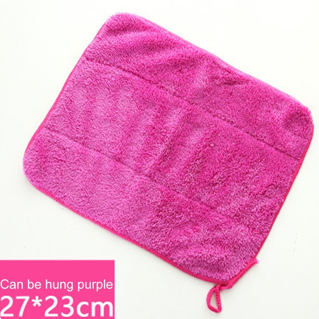 5 PCS Bamboo Fiber Washing Dish Towel Kitchen Cleaning Cloth Double-Sided Scouring Cloth Water Absorption Non-Stick Oil,Can Hang,Random Color Delivery