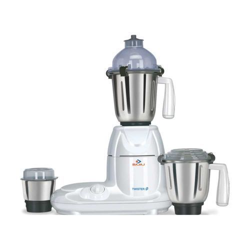 Twister 750-Watt Mixer Grinder With 3 Jars (White)