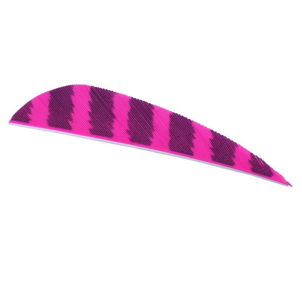 12 Pcs 3 Inch Turkey Feather Arrow Fletches Archery Bow DIY Right Pink