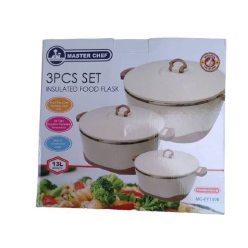 Insulated Serving Food Flask - 3 Piece Set - 13L