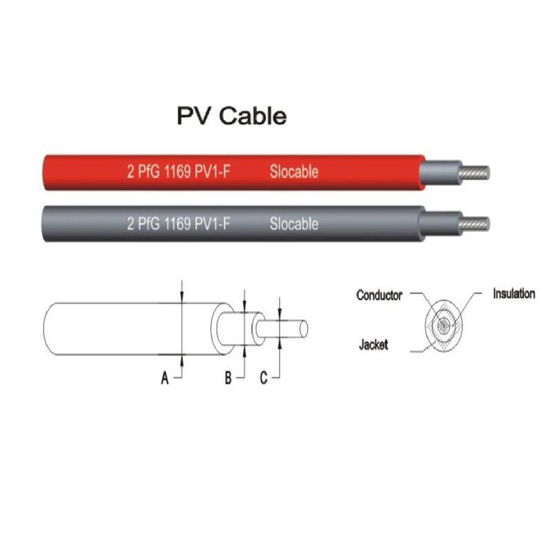 Solar Cable Wire 2.5 4 6 10 16 25mm2 Solar Power