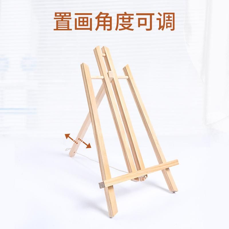 Mini Small Easel Wooden Beginner Desktop Easel Gouache Display Stand Flat Stand Portable Children