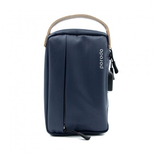Convenient Leather Storage Bag 8.2" - Black