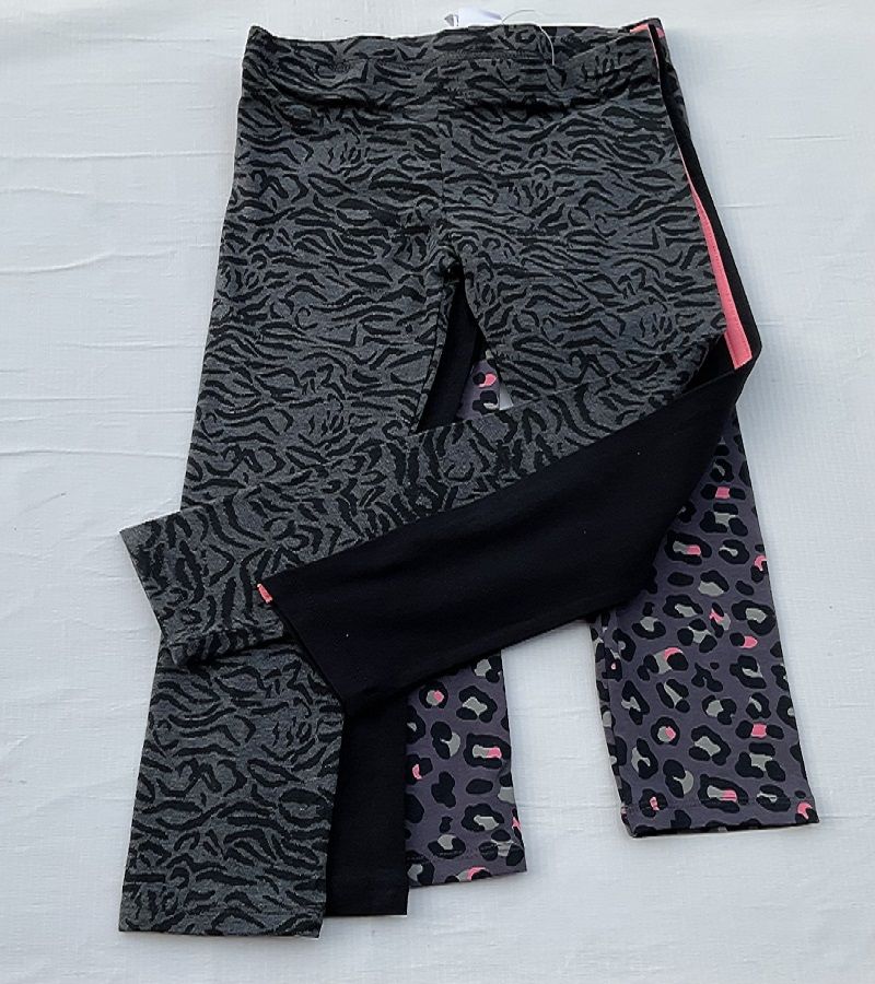 3 PCS Girls Animal Print Leggings