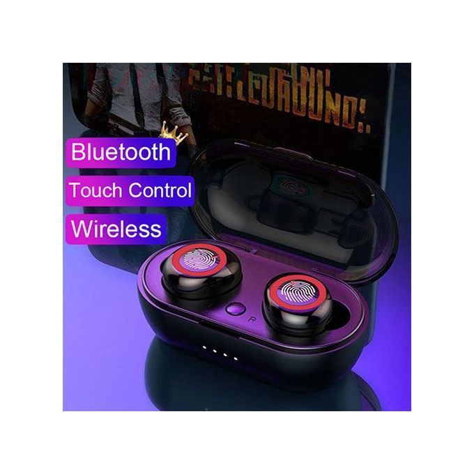 Y50 Bluetooth 5.0 Button Control Noise-Black Red