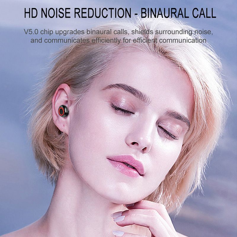Y50 Bluetooth 5.0 Button Control Noise-Black Red