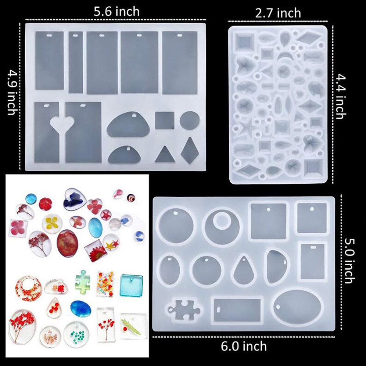 184PCS DIY Jewelry Mould Handmade Crystal Mould Set Resin Silicone Mold Kit