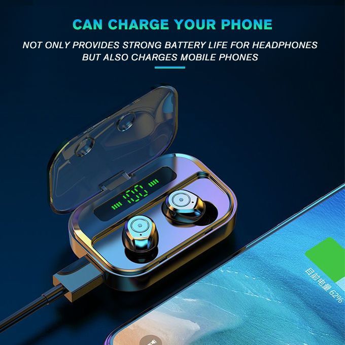 Wireless Bluetooth Earphone LED TWS Headset Earpod Headphone