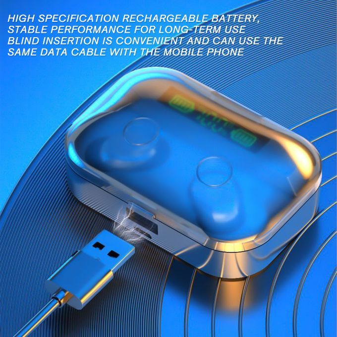 Wireless Bluetooth Earphone LED TWS Headset Earpod Headphone