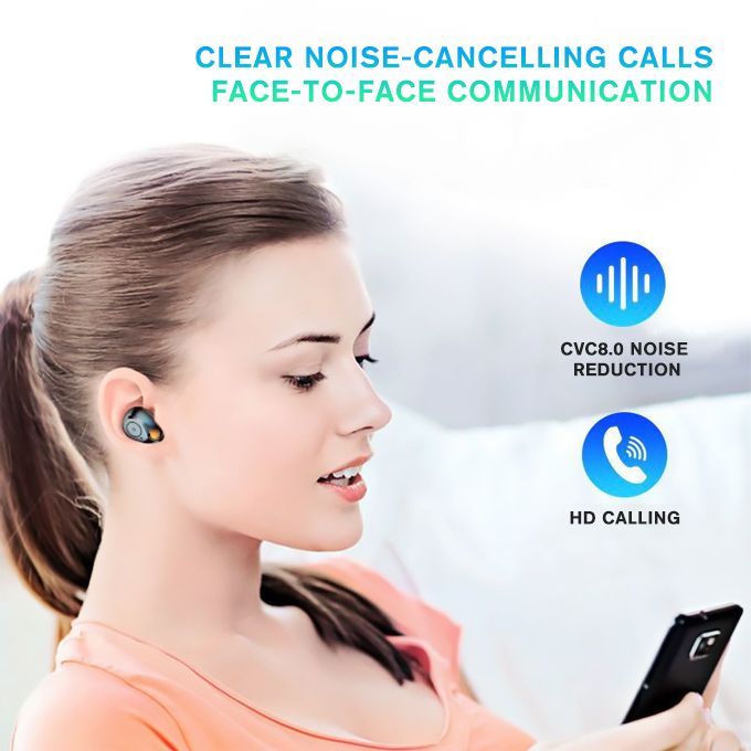 Wireless Bluetooth Earphone LED TWS Headset Earpod Headphone