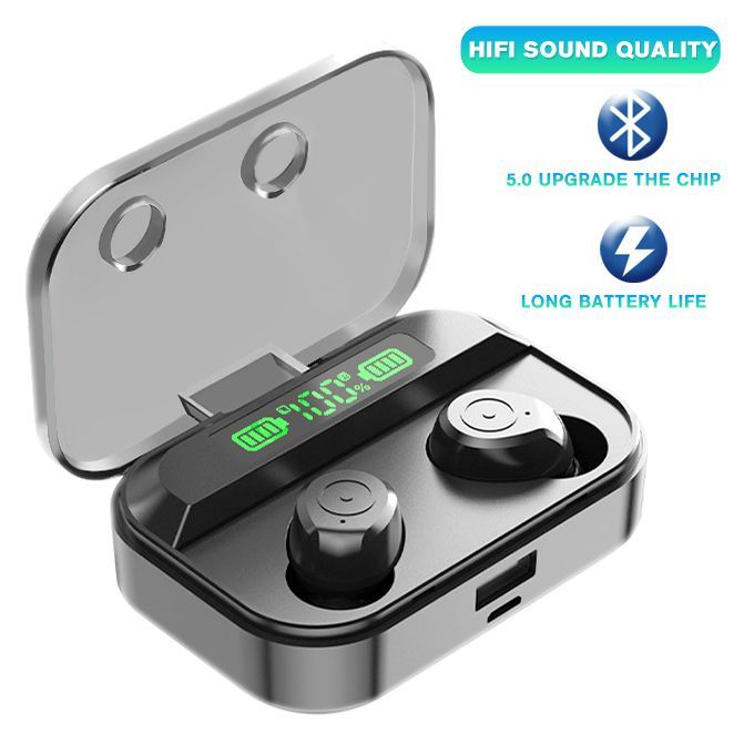 Wireless Bluetooth Earphone LED TWS Headset Earpod Headphone