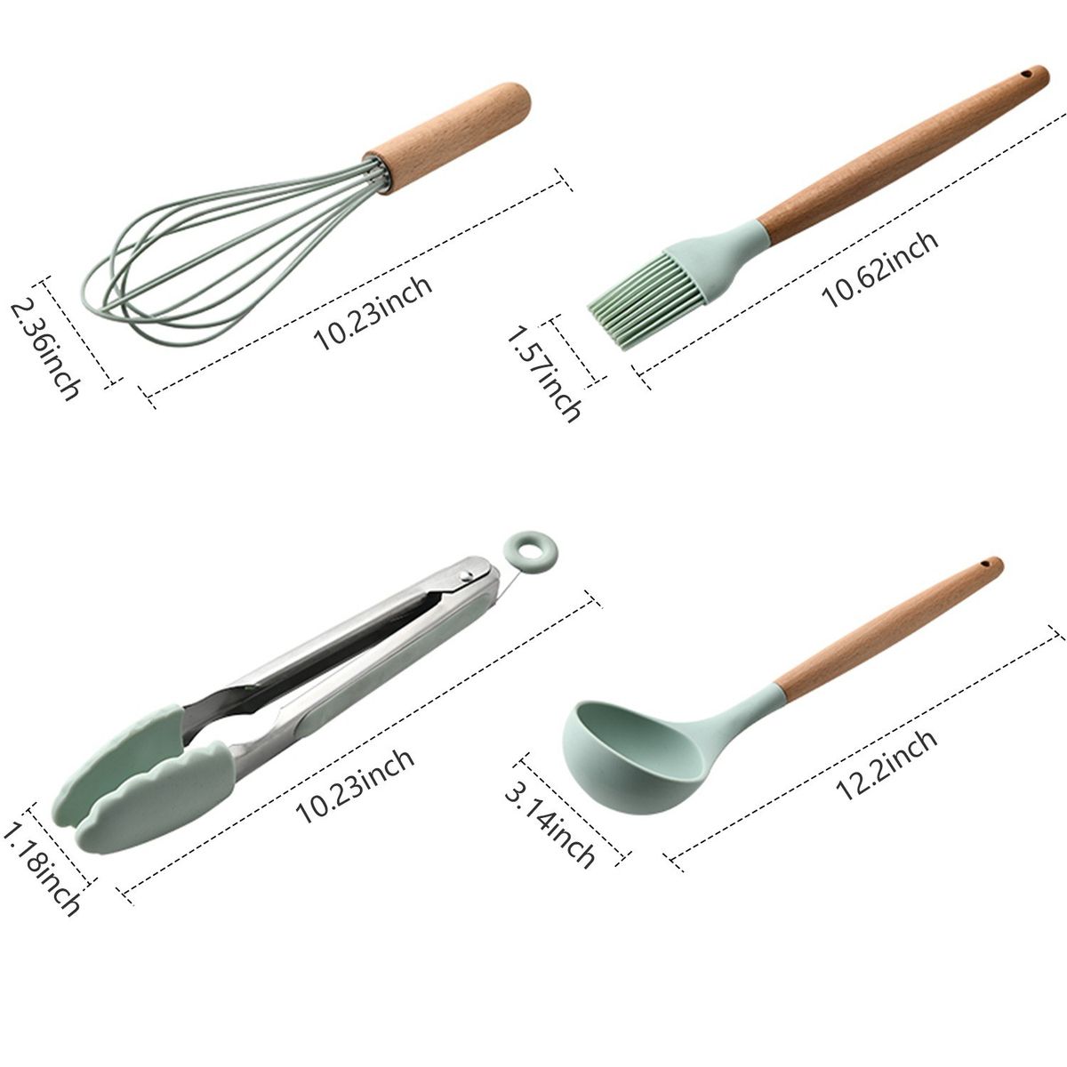 9PCS Cooking Utensils Kitchen Utensil Set Silicone