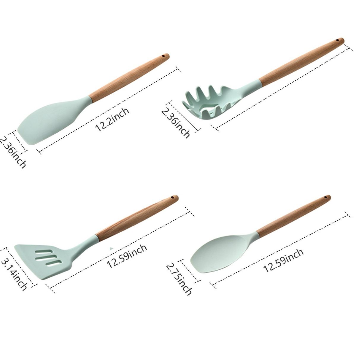 9PCS Cooking Utensils Kitchen Utensil Set Silicone
