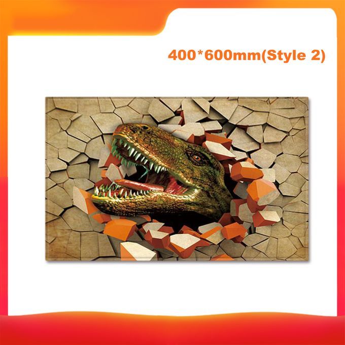 400*600Mm 3D Dinosaur Printed Pattern Floor Mat Carpet Soft