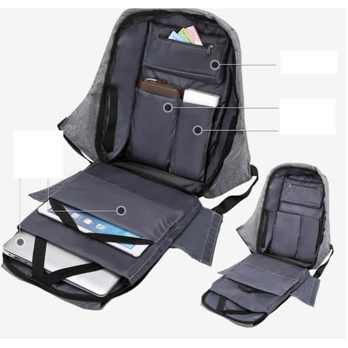 Ipack Anti-theft & USB Laptop Backpack