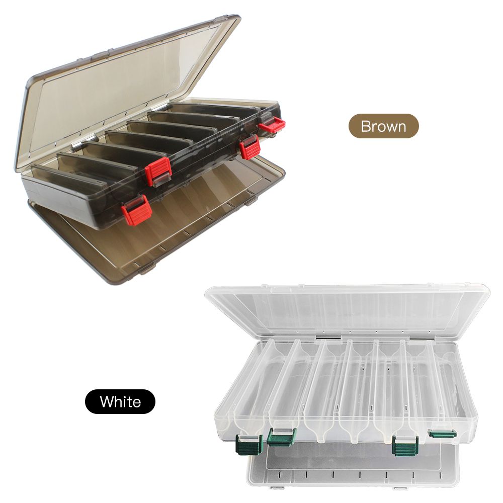 14 Compartments Double Sided Plastic Fishing Bait Box Lure