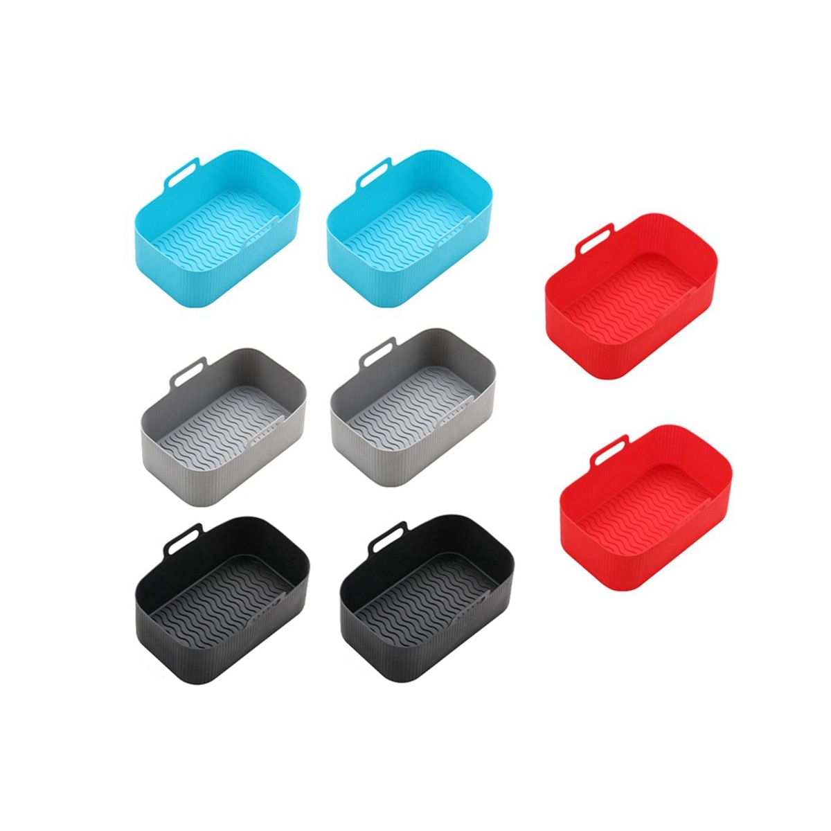 8Pcs for Ninja Foodi Silicone Tray Double Basket Oven Pan