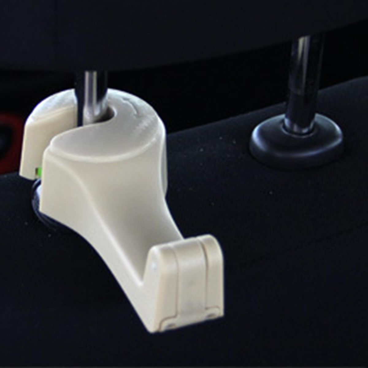 Car Headrest Hook Universal Car Headrest Hook with Phone Holder Beige