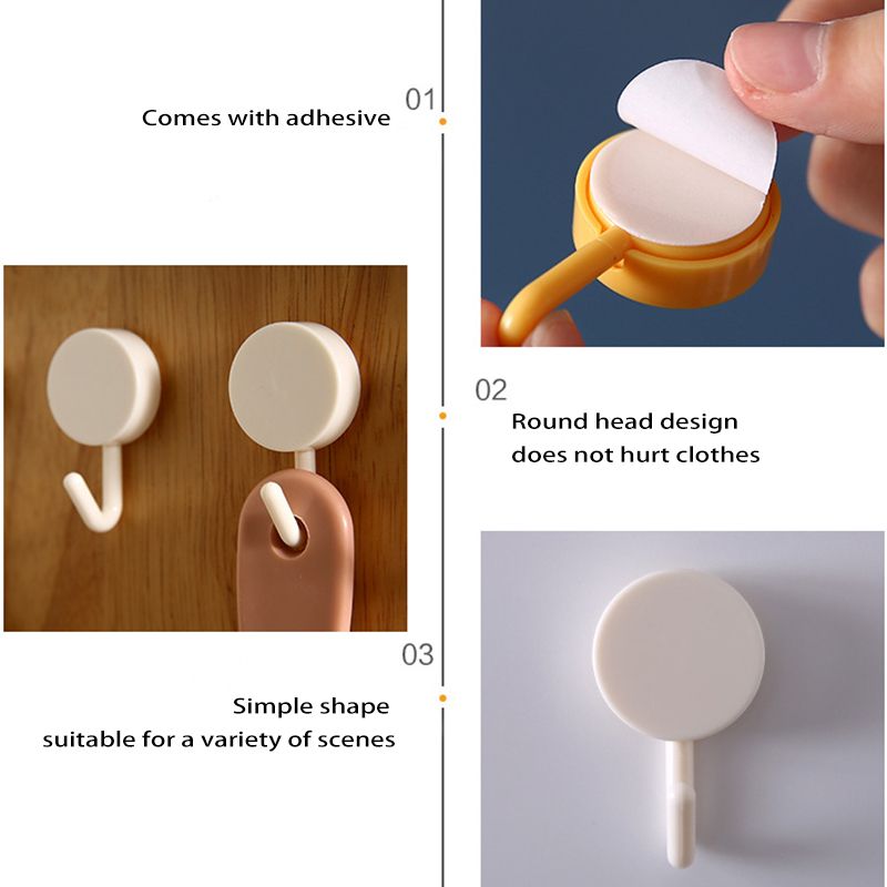 10 Pieces Of Multifunctional Strong Self-Adhesive Hooks