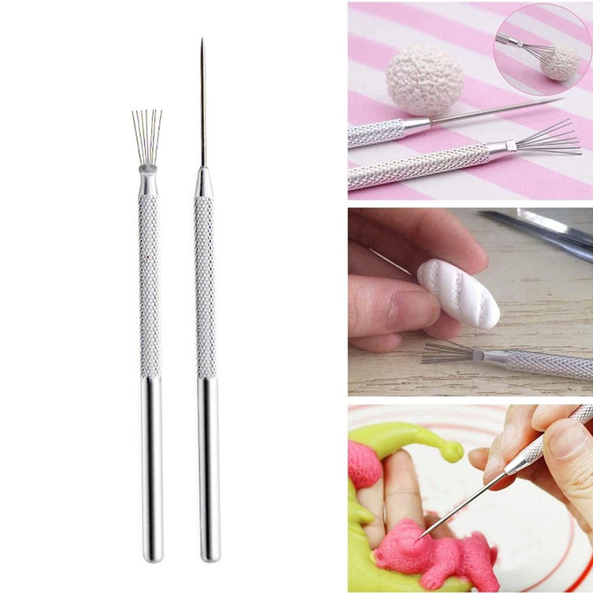 7 Pin Clay Detail Sculpting Tool Portable For  2pcs