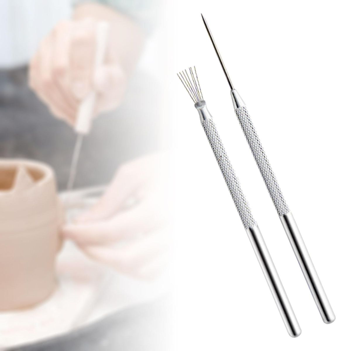 7 Pin Clay Detail Sculpting Tool Portable For  2pcs
