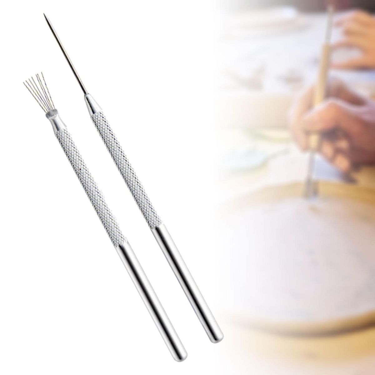 7 Pin Clay Detail Sculpting Tool Portable For  2pcs