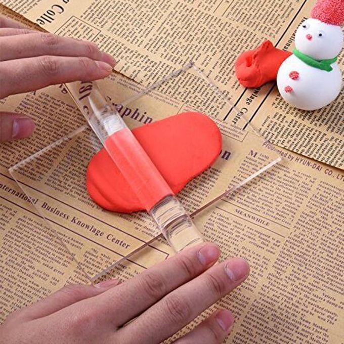 Soild Clear Polymer Clay Acrylic Roller Rolling Pin Craft DIY Tools