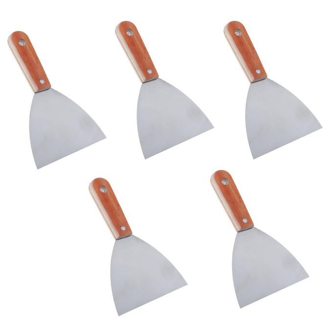 5Pcs Steel  Scraper Filling Putty Cleaning Tool Spatula For