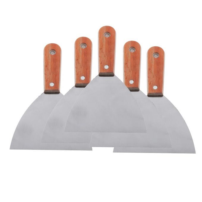 5Pcs Steel  Scraper Filling Putty Cleaning Tool Spatula For