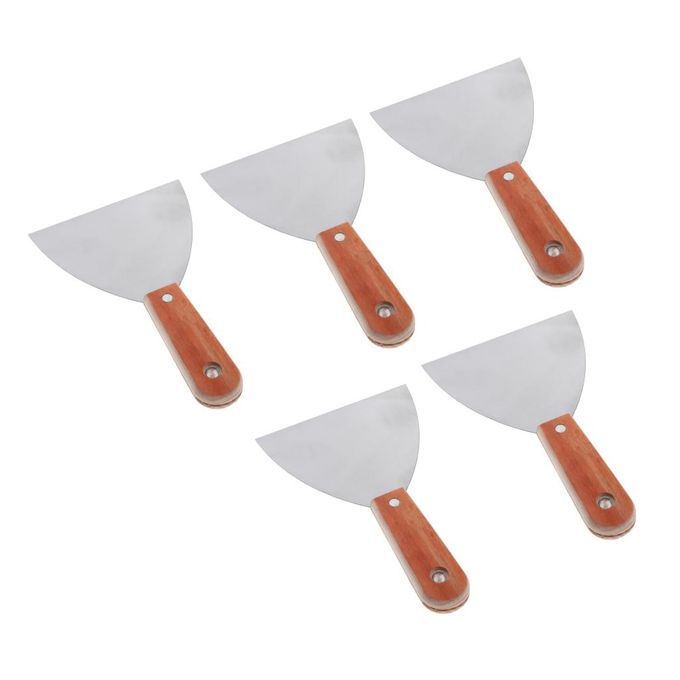 5Pcs Steel  Scraper Filling Putty Cleaning Tool Spatula For