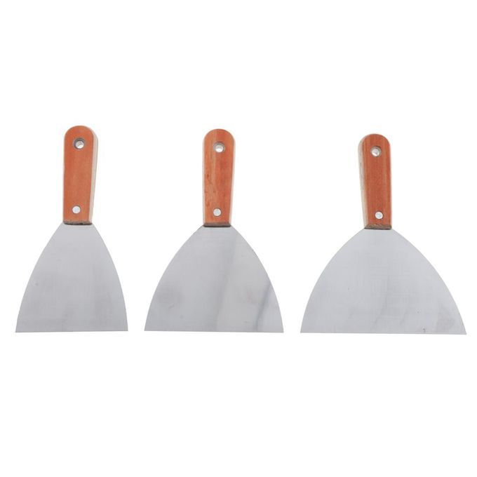 5Pcs Steel  Scraper Filling Putty Cleaning Tool Spatula For