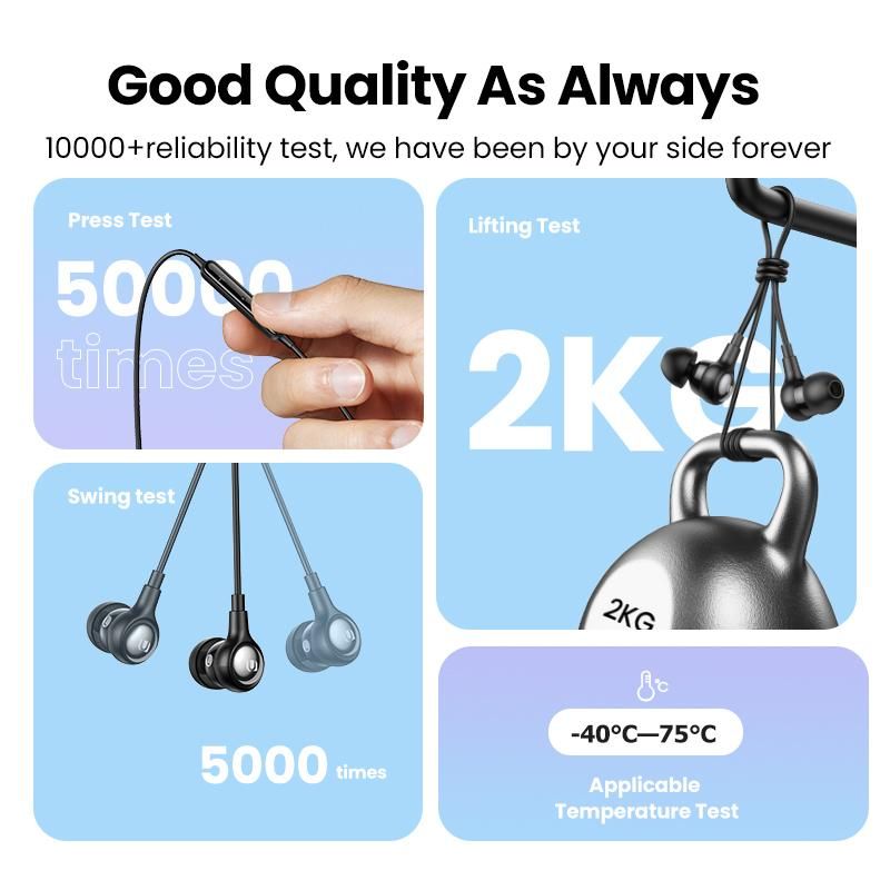 3.5mm Wired Earphones In-Ear Aux Earbuds Handsfree