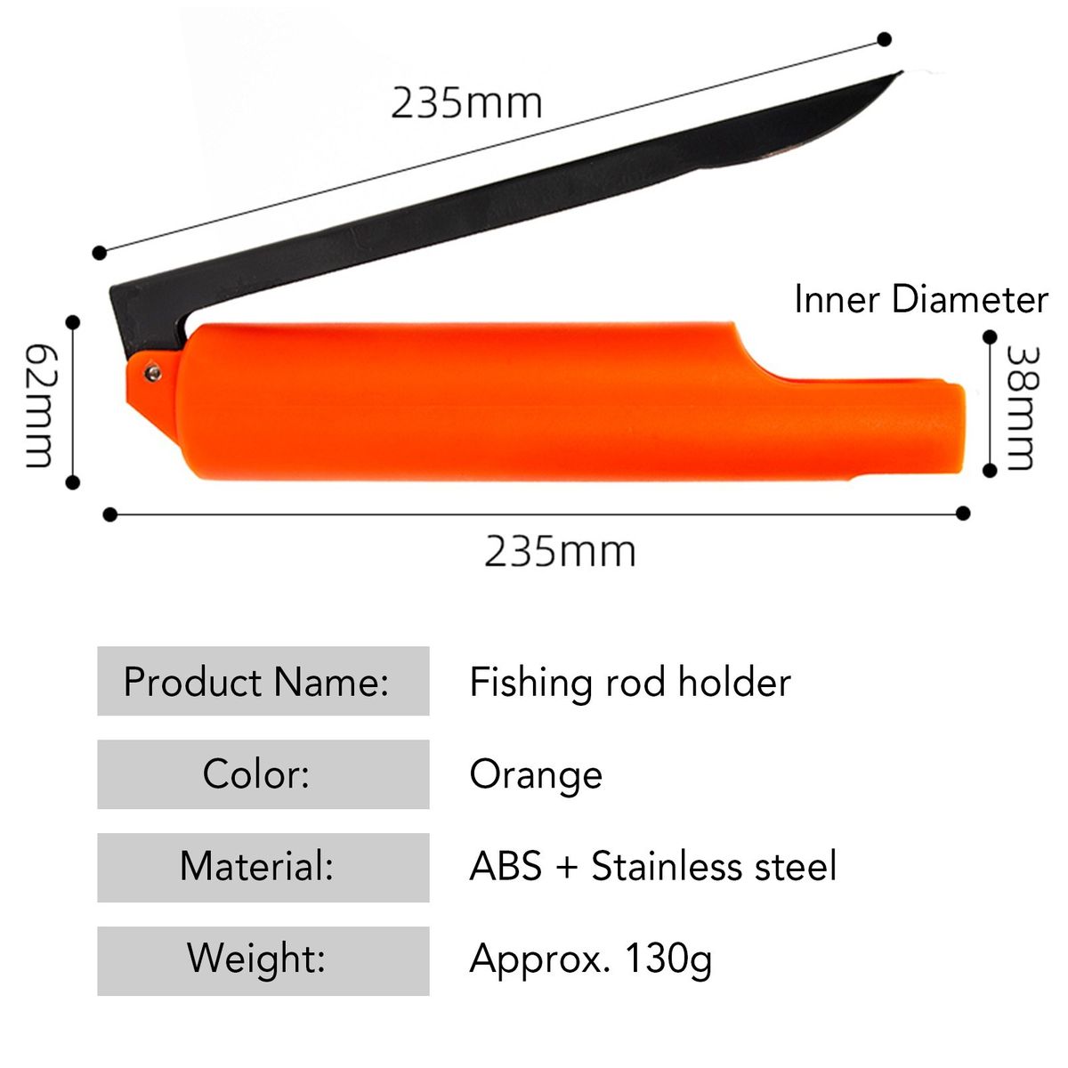 Foldable Fishing Rod Holder Ground Support Stand Fishing