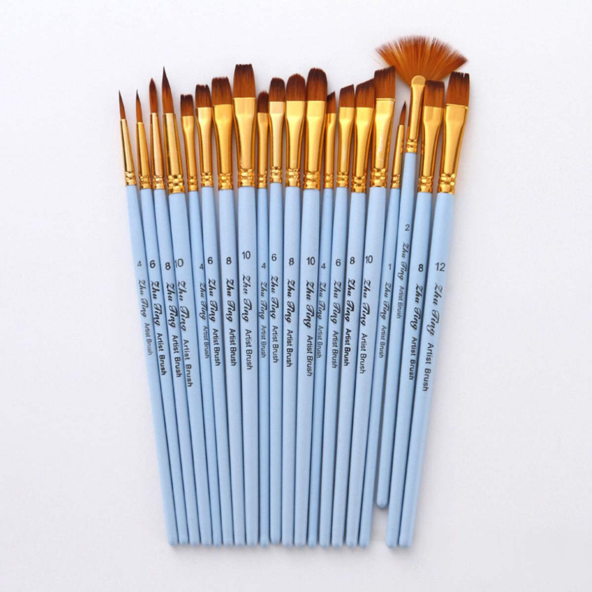 20pcs Draw Paint Brushes Set Kit Artist Paintbrush Multiple
